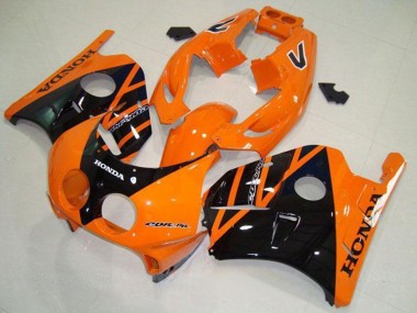 Affordable 1990-1998 Honda CBR250RR MC22 Motorcycle Fairings - Orange Glossy Black UK