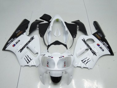 Affordable 2000-2001 Kawasaki ZX12R Motorcycle Fairings - White Black Elf Monster UK