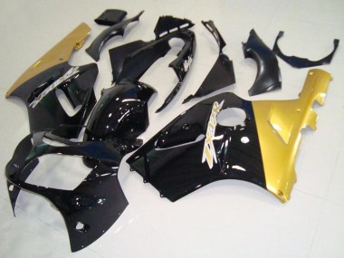 Affordable 2000-2001 Kawasaki ZX12R Motorcycle Fairings - Glossy Black Gold UK