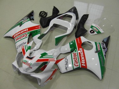 Affordable 2001-2003 Honda CBR600 F4i Motorcycle Fairings - White Red Green Castrol UK