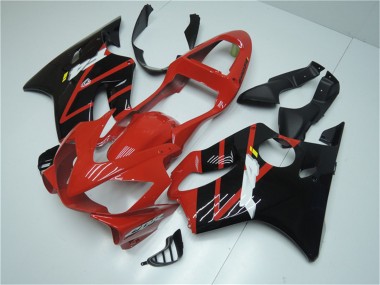 Affordable 2001-2003 Honda CBR600 F4i Bike Fairings - Red Glossy Black UK