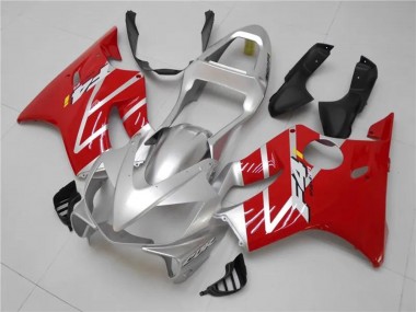 Affordable 2001-2003 Honda CBR600 F4i Motorcycle Fairings Kits - Silver Red UK