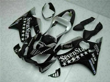 Affordable 2001-2003 Honda CBR600 F4i Motorcycle Fairings - Glossy Black Silver SevenStars UK