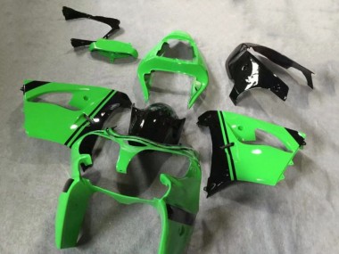 Affordable 2002-2003 Kawasaki ZX9R Motorcycle Fairings - Green Glossy Black UK
