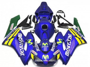Affordable 2004-2005 Honda CBR1000RR Motorcycle Fairings - Blue Yellow Green MoviStar Red Castrol UK