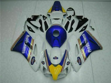 Affordable 2004-2005 Honda CBR1000RR Motorcycle Fairing - White Blue Yellow Rothmans UK