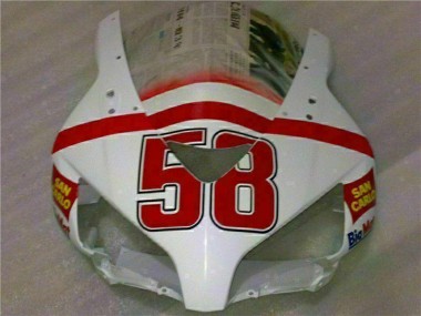 Affordable 2004-2005 Honda CBR1000RR Motorcycle Fairings - White Red Yellow San Carlo 58 UK