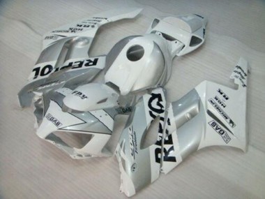 Affordable 2004-2005 Honda CBR1000RR Motorcycle Fairing - White Silver Black Repsol UK