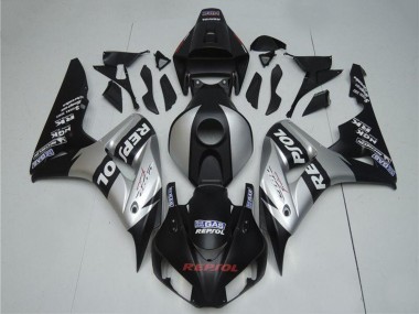 Affordable 2004-2005 Honda CBR1000RR Motorcycle Fairings - Silver Glossy Black Repsol UK