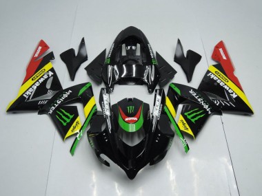 Affordable 2004-2005 Kawasaki ZX10R Motorcycle Fairings - Glossy Black Red Yellow Green Monster UK