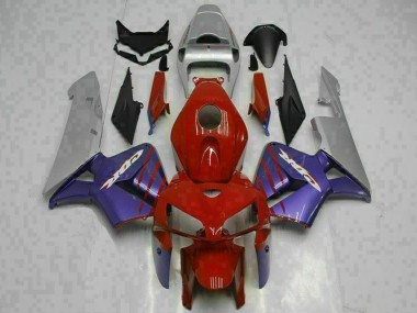 Affordable 2005-2006 Honda CBR600RR Motorcycle Fairings - Red Purple Grey UK