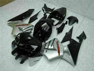 Affordable 2005-2006 Honda CBR600RR Motorcycle Fairings - Glossy Black Silver UK