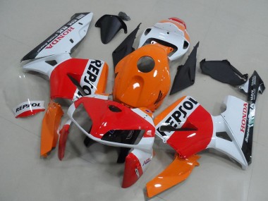 Affordable 2005-2006 Honda CBR600RR Bike Fairings - Orange White Red Glossy Black Repsol UK