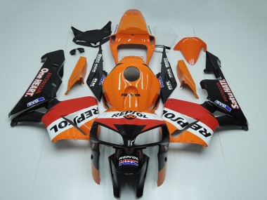 Affordable 2005-2006 Honda CBR600RR Motorcycle Fairing - Black Orange White Red Repsol UK