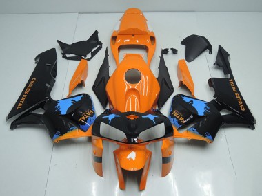 Affordable 2005-2006 Honda CBR600RR Motorcycle Fairings - Orange Blue Black UK