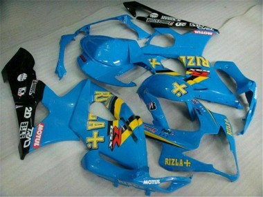 Affordable 2005-2006 Suzuki GSXR 1000 Motorcycle Fairings - Blue Gold Black Rizla UK