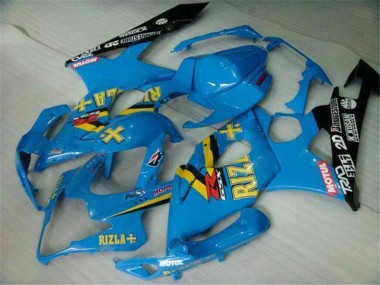 Affordable 2005-2006 Suzuki GSXR 1000 Motorcycle Fairings - Blue Gold Black Rizla UK