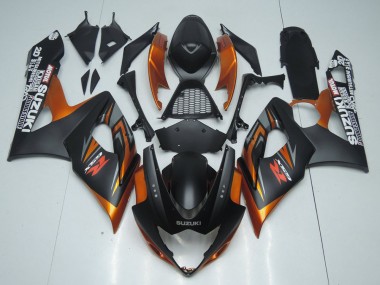 Affordable 2005-2006 Suzuki GSXR 1000 Motorcycle Fairing - Matte Black Orange UK