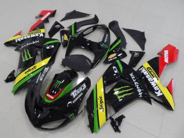Affordable 2006-2007 Kawasaki ZX10R Motorcycle Fairings - Glossy Black Red Yellow Green Monster UK