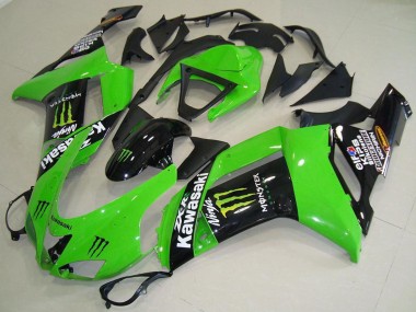Affordable 2007-2008 Kawasaki ZX6R Motorcycle Fairings - Monster Green UK