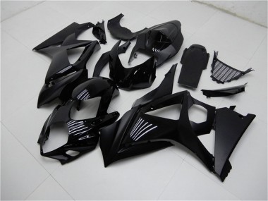 Affordable 2007-2008 Suzuki GSXR 1000 Motorcycle Fairings - Glossy Black Matte Black No Decal UK