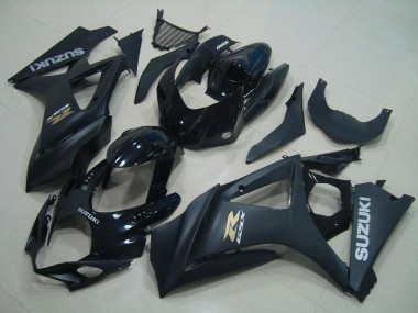 Affordable 2007-2008 Suzuki GSXR 1000 Motorcycle Fairings - Glossy Black Matte Black Gold OEM Style UK