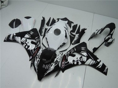 Affordable 2008-2011 Honda CBR1000RR Abs Fairings - White Glossy Black UK