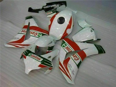 Affordable 2008-2011 Honda CBR1000RR Motorcycle Fairings - White Red Green Castrol UK
