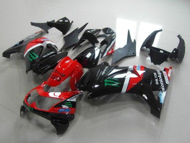 Affordable 2008-2012 Kawasaki ZX250R Motorcycle Fairings - Glossy Black Red White Green Monster Motul UK