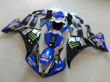 Affordable 2009-2011 Yamaha YZF R1 Motorcycle Fairings - White Blue Black Green Monster Yamalube Graves UK