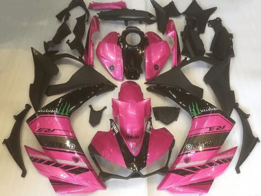 Affordable 2015-2018 Yamaha YZF R3 Motorcycle Fairings - Pink Black Green Monster UK