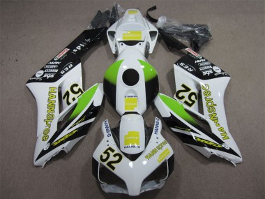 Affordable 2004-2005 Honda CBR1000RR Motorcycle Fairings - White Yellow Green Glossy Black Hannspree 52 UK