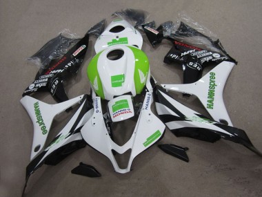 Affordable 2004-2005 Honda CBR1000RR Motorcycle Fairings - White Green Glossy Black Hannspree UK