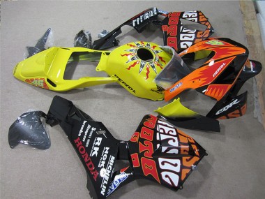 Affordable 2005-2006 Honda CBR600RR Motorcycle Fairings - Black Orange Yellow Rossi Repsol UK