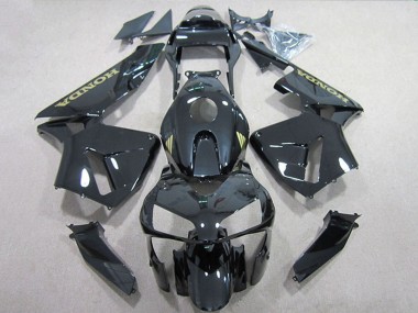 Affordable 2005-2006 Honda CBR600RR Motorcycle Fairings - Glossy Black Gold Decal UK