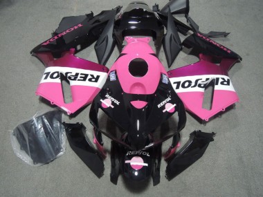 Affordable 2005-2006 Honda CBR600RR Motorcycle Fairings - Glossy Black Pink Repsol UK