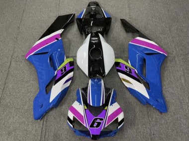 Affordable 2004-2005 Honda CBR1000RR Motorcycle Fairings - White Blue Purple Yellow Glossy Black 6 UK