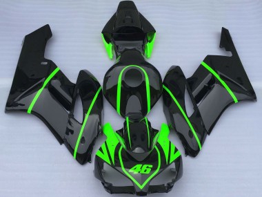 Affordable 2004-2005 Honda CBR1000RR Motorcycle Fairings - Glossy Black High Viz Green UK