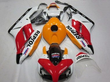 Affordable 2004-2005 Honda CBR1000RR Motorcycle Fairing - White Orange Red Glossy Black Repsol HRC UK