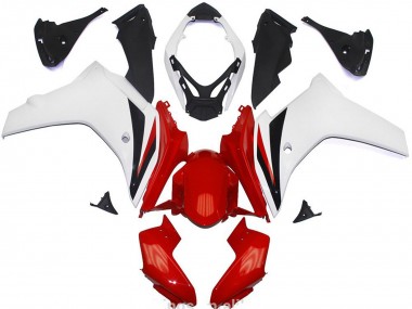 Affordable 2011-2013 Honda CBR600F Abs Motorcycle Fairings - White Red Glossy Black UK