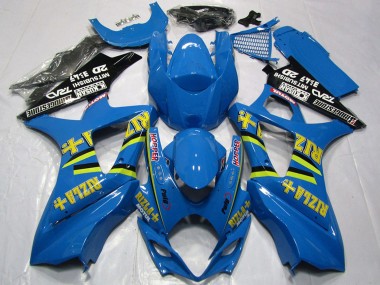 Affordable 2007-2008 Suzuki GSXR 1000 Motorcycle Fairing - Blue Gold Black Rizla UK