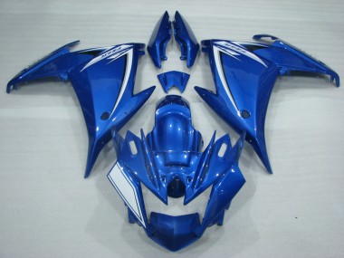 Affordable 2009-2015 Yamaha FZ6R Motorcycle Fairings - Blue White UK
