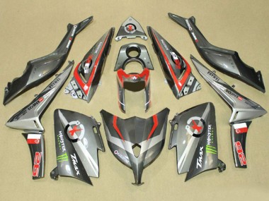 Affordable 2012-2014 Yamaha TMAX530 Motorcycle Fairings - Grey Red Monster ENEOS UK