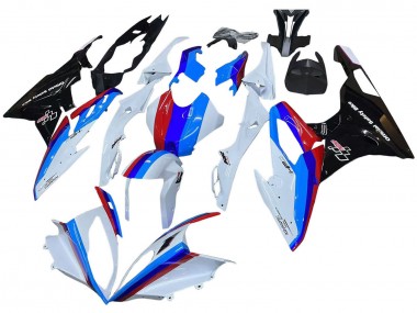 Affordable 2015-2016 BMW S1000RR Motorcycle Fairing Kits - White Red Blue Glossy Black UK