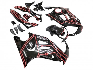 Affordable 1997-1998 Honda CBR600 F3 Motorcycle Fairing Kits - Red Glossy Black UK