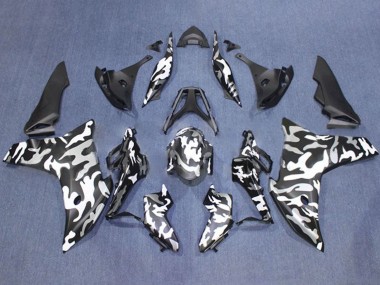 Affordable 2011-2013 Honda CBR600F Motorcycle Fairings - Black White Camouflage UK