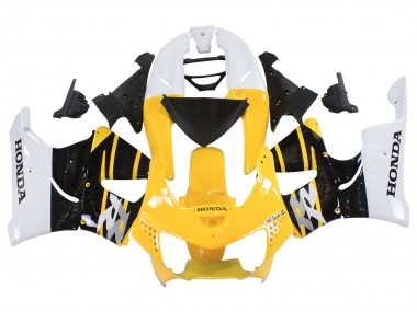 Affordable 1998-1999 Honda CBR900RR 919 Motorcycle Fairings - White Yellow Glossy Black UK