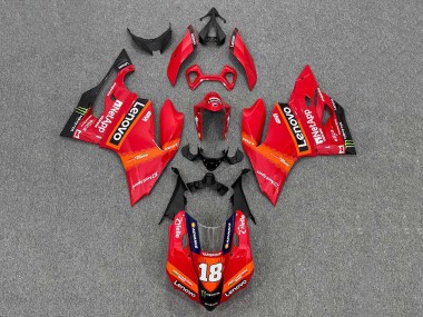 Affordable 2011-2014 Ducati Panigale 899/1199 Motorcycle Fairings - Red Orange Black Monster Lenovo 18 UK