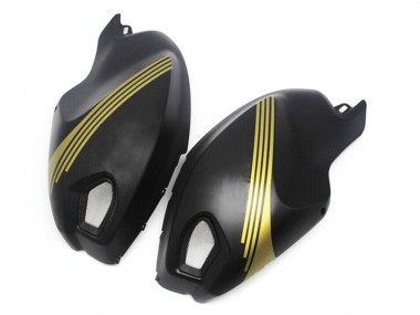 Affordable 2008-2012 Ducati Monster 696 796 1100 1100S Motorcycle Fairings - Matte Black Gold UK