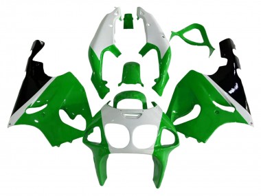 Affordable 1996-2003 Kawasaki ZX7R Motorcycle Fairings - White Green Black UK